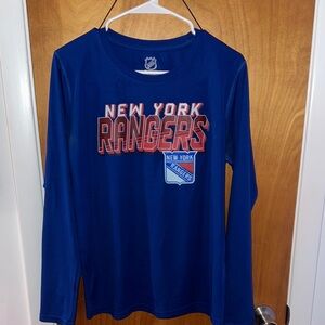 NHL Blue Long Sleeve New York Rangers Tee